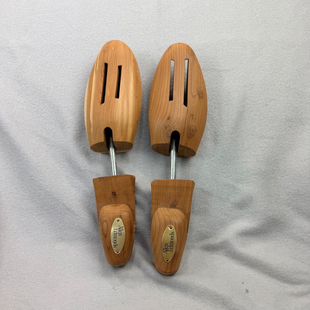Allen Edmonds Cedar Wood Shoe Trees Large Split Toe Adjustable Pair Mens L